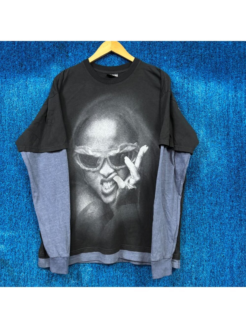Rihanna Since 2005 R20 Portrait Baggy Layered Long Sleeve M